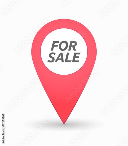 Free Download Isolated map mark with    the text FOR SALE - GFXLoad
