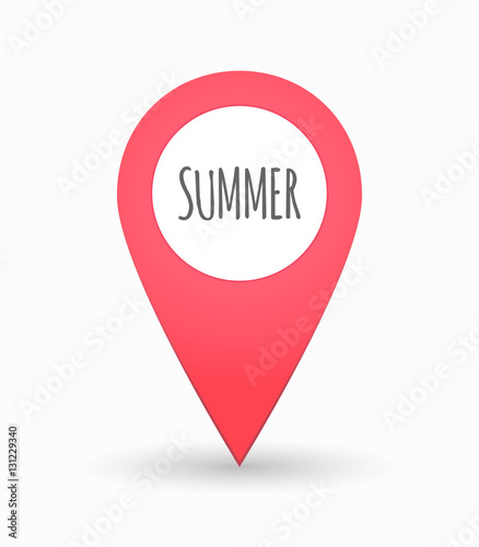 Free Download Isolated map mark with    the text SUMMER - GFXLoad