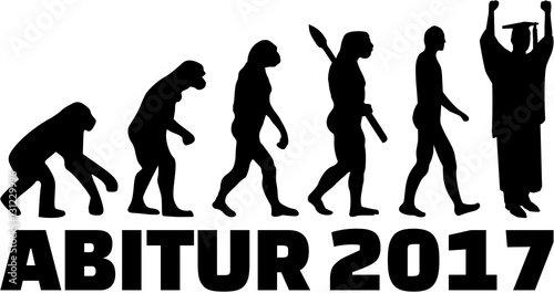 Billede på lærred Graduation evolution with abitur 2017