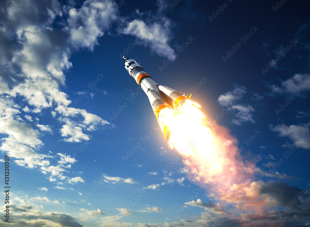 Carrier Rocket Takes Off To The Clouds Carrier Rocket Takes Off To The Clouds