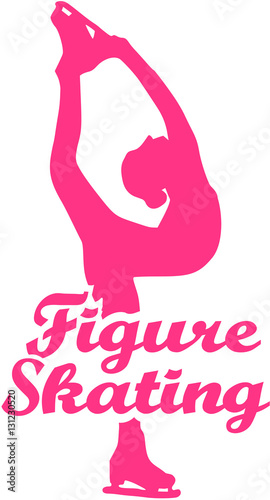 Figure Skating with silhouette