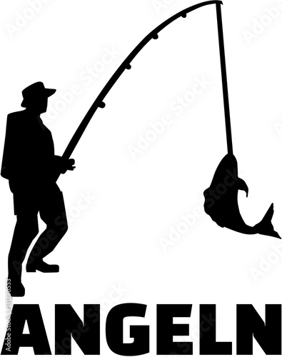 Fishing manw with german title