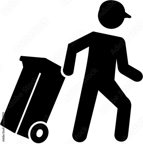 Garbage man pictogram