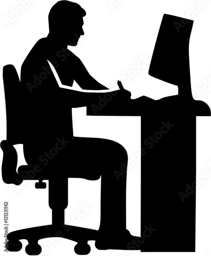 Graphic artist worker at desk