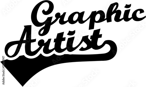 Graphic artist retro font