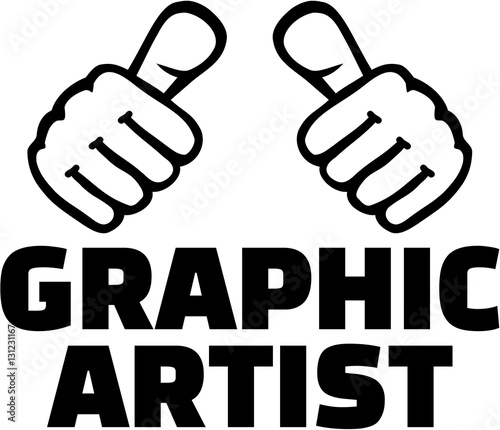 Graphic artist with thumbs