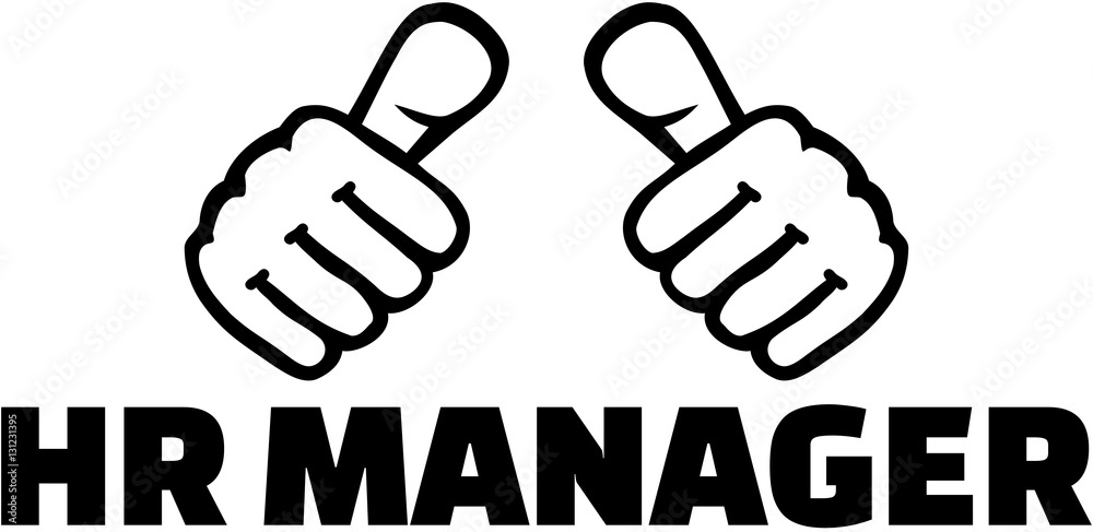 HR Manager with thumbs. HR Manager with thumbs.