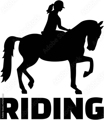 Horse riding silhouette