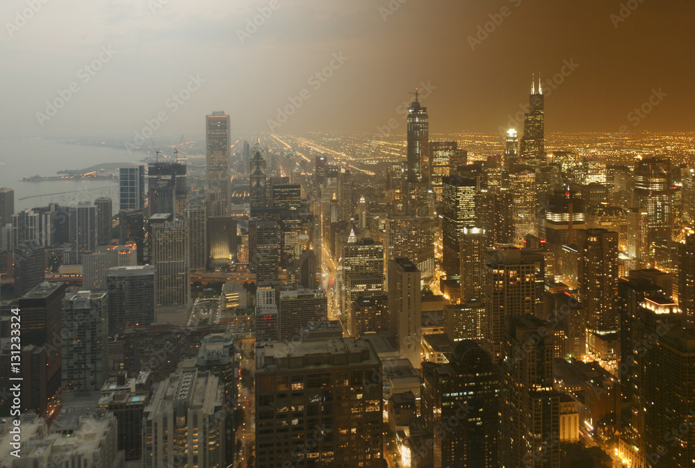 Fototapeta premium Chicago day and night