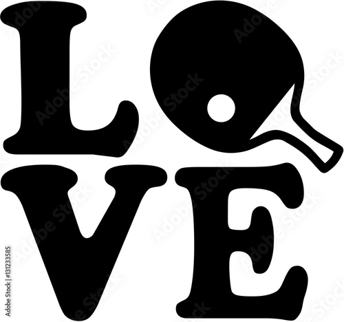 Table Tennis love with bat