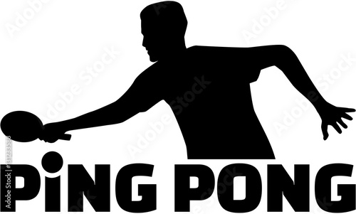 Ping Pong player with sports title