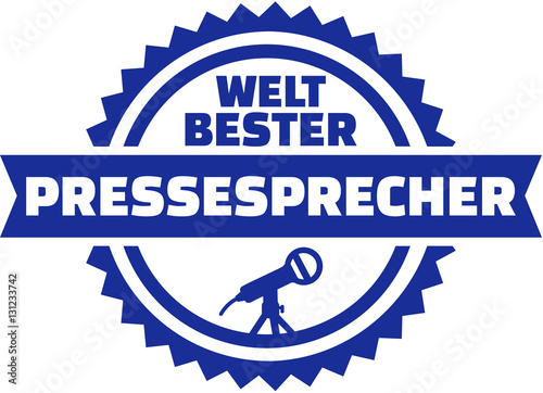 World's best press officer german button