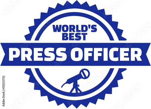 World's best press officer button