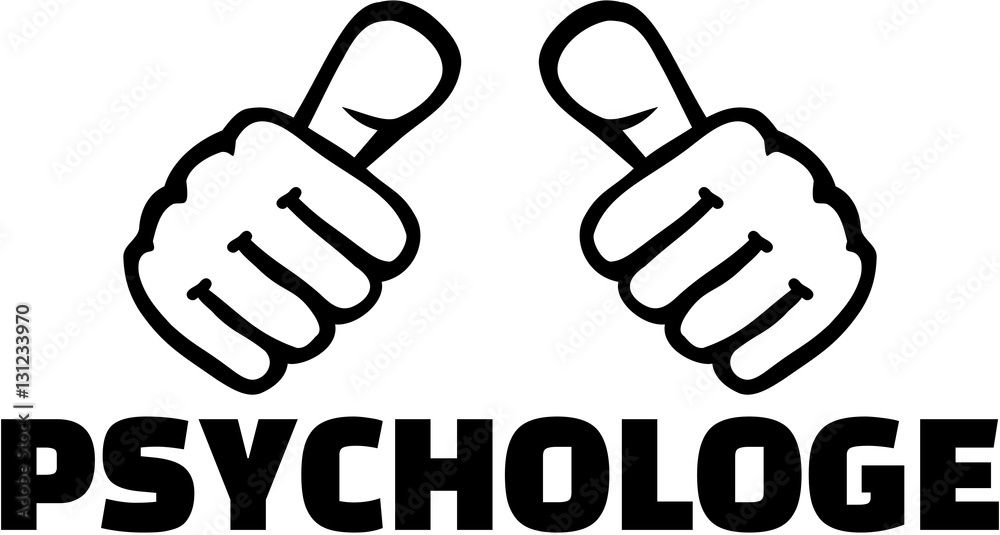 Psychologist thumbs. German T-Shirt design. Psychologist thumbs. German T-Shirt design.