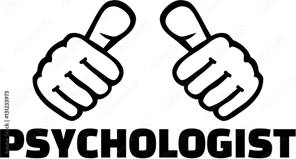 Psychologist thumbs. T-Shirt design. Psychologist thumbs. T-Shirt design.