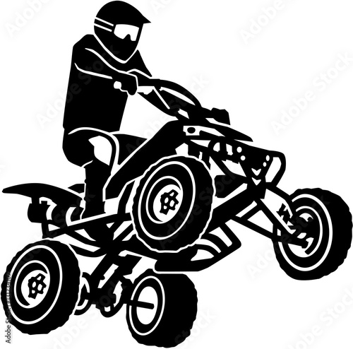 Quad driver making a stunt