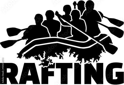 Group of Rafting people