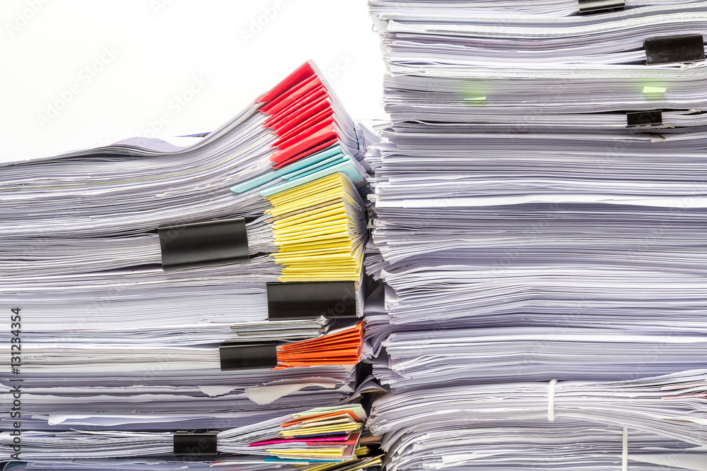 Stack of Documents isolated on white background Stack of Documents isolated on white background