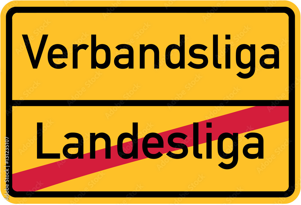 Obraz premium Promotion from national league to club league - german village sign