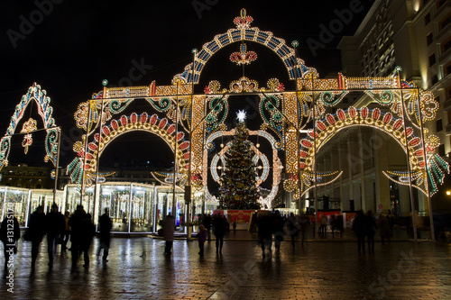 Photography New year and Christmas in Moscow