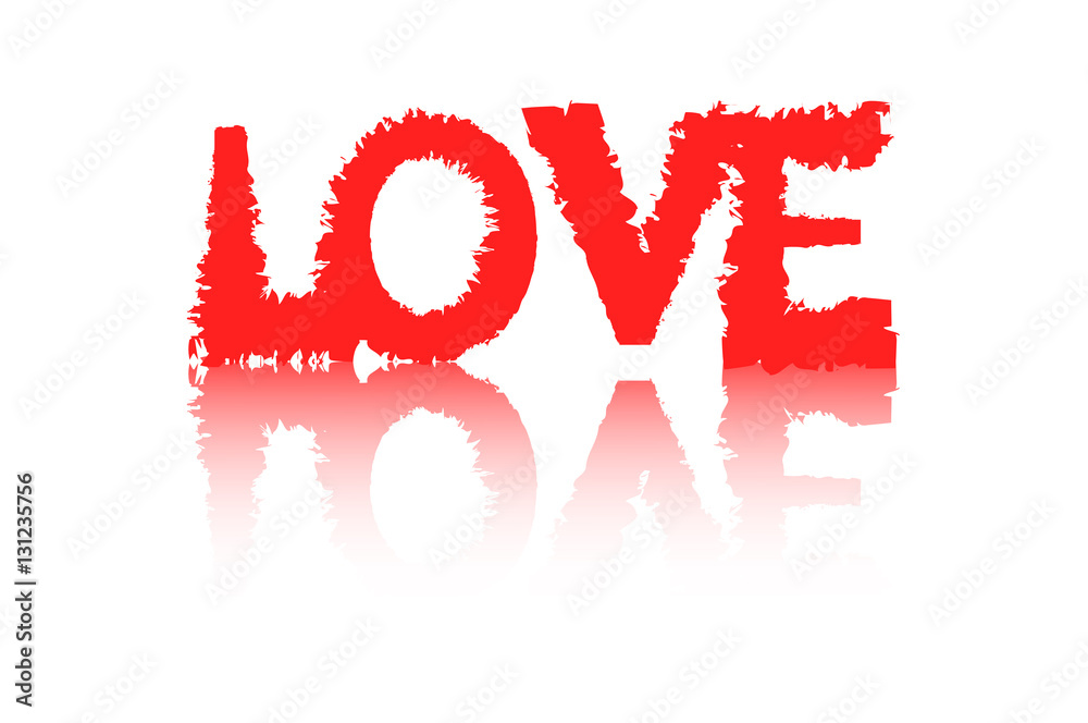 Valentine's Day background with love inscription