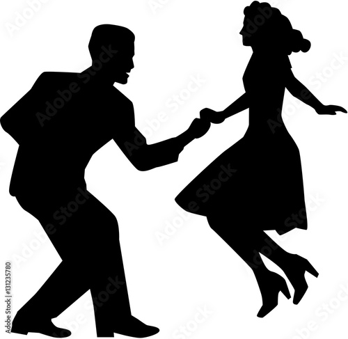 Swing dance couple