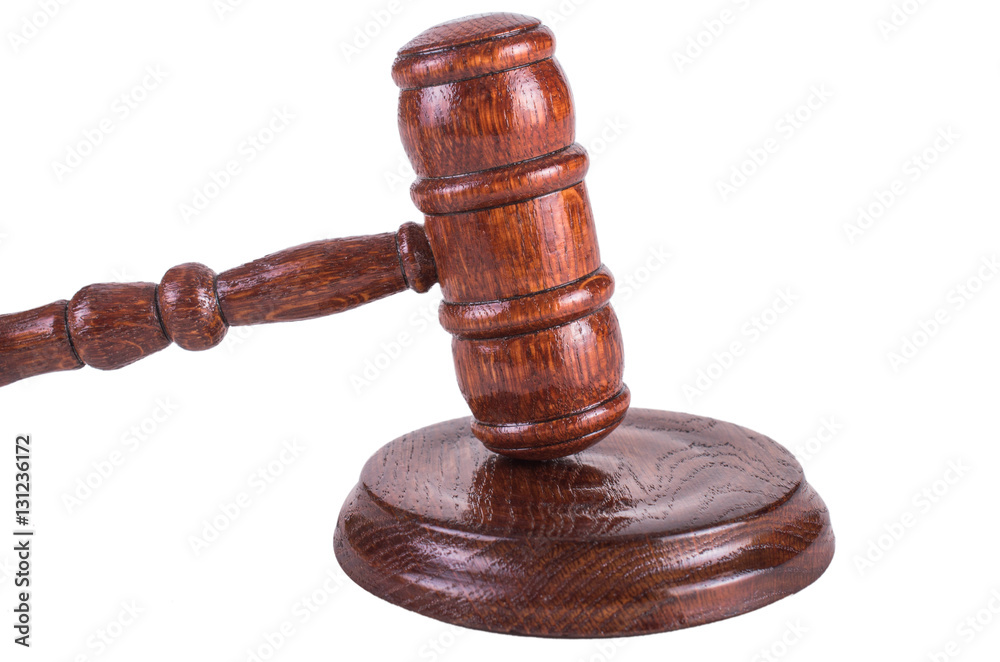 Judge gavel on white Judge gavel on white