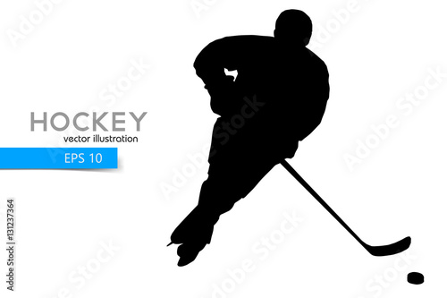 silhouette of a hockey player.