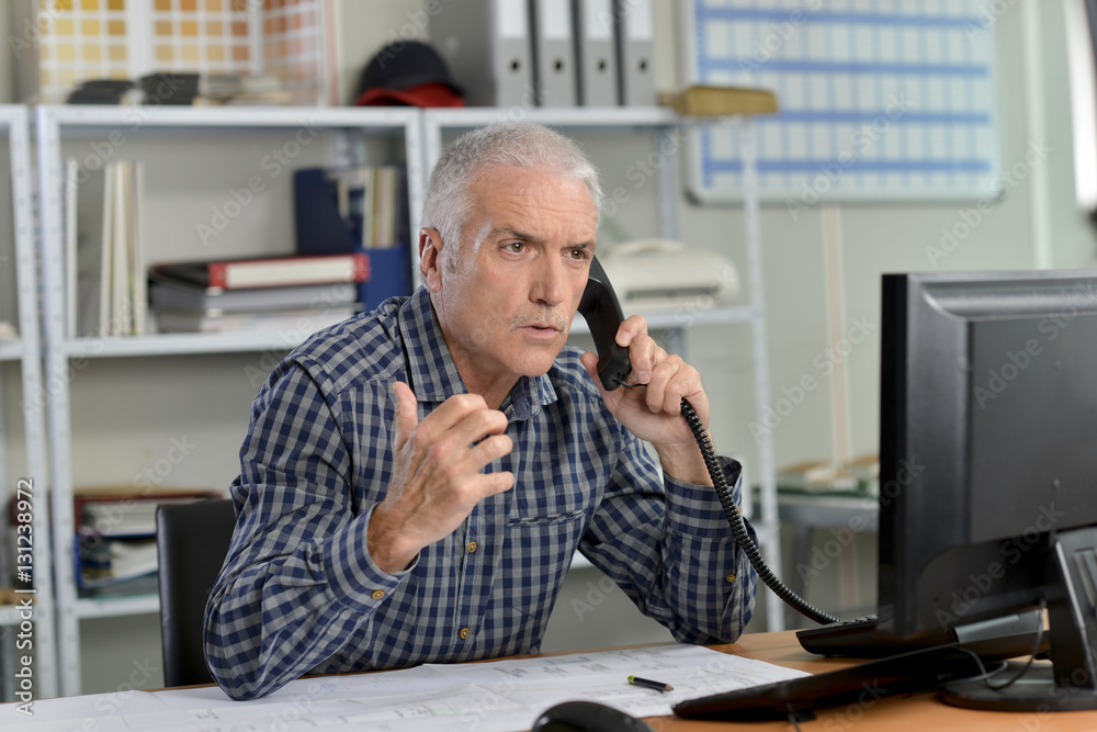 Annoying customer on the phone Annoying customer on the phone