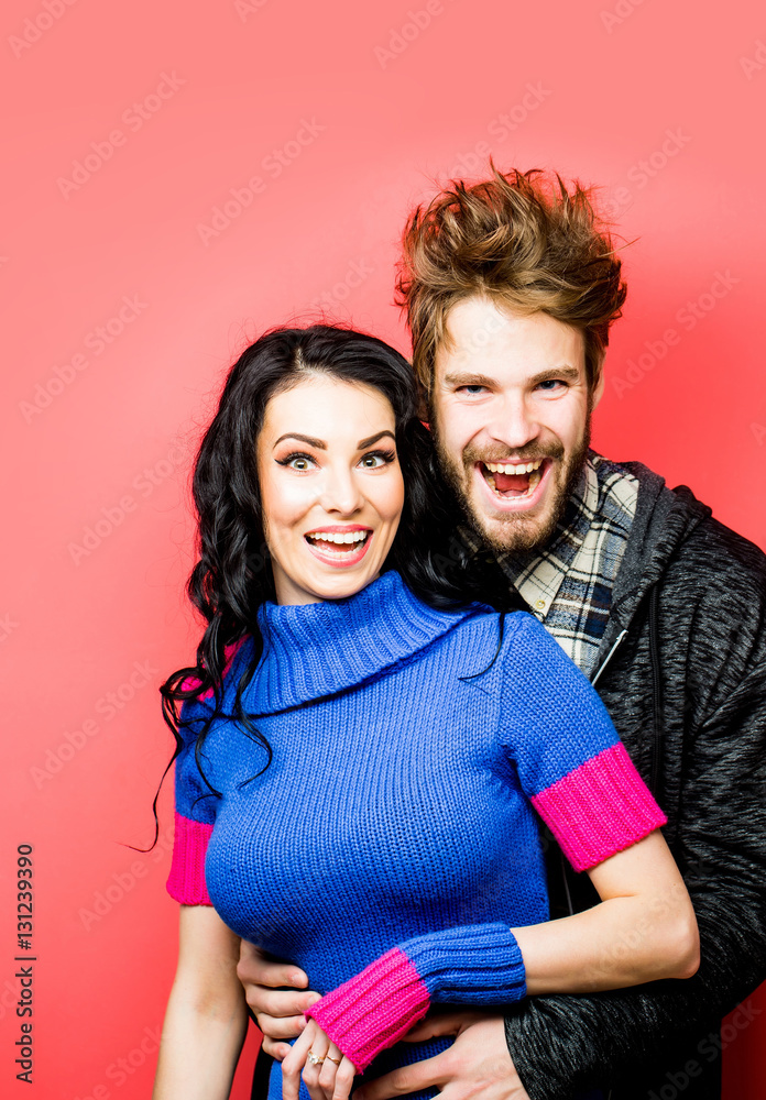 Fototapeta premium smiling romantic couple