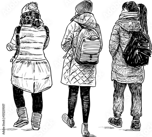 the girls go to school