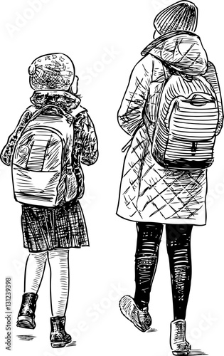 the sisters go from school