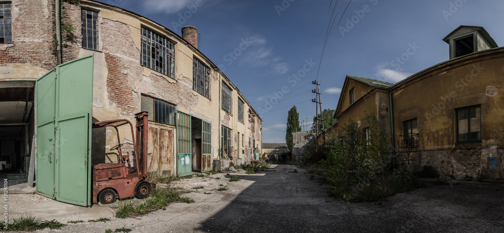 verlassene fabrik rundblick panorama