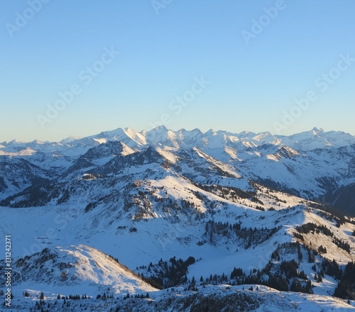 Gipfel der Berge in den Alpen in Österreich