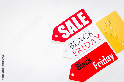 Christmas sales on white background top view