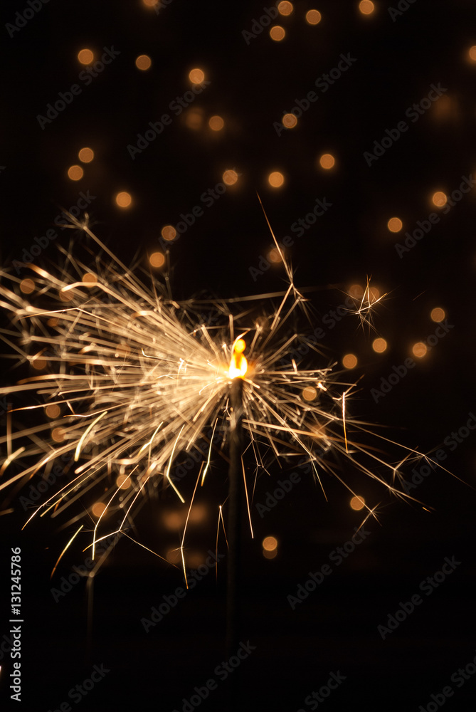 Christmas Background. Christmas Lights. The sparklers. Bengal li