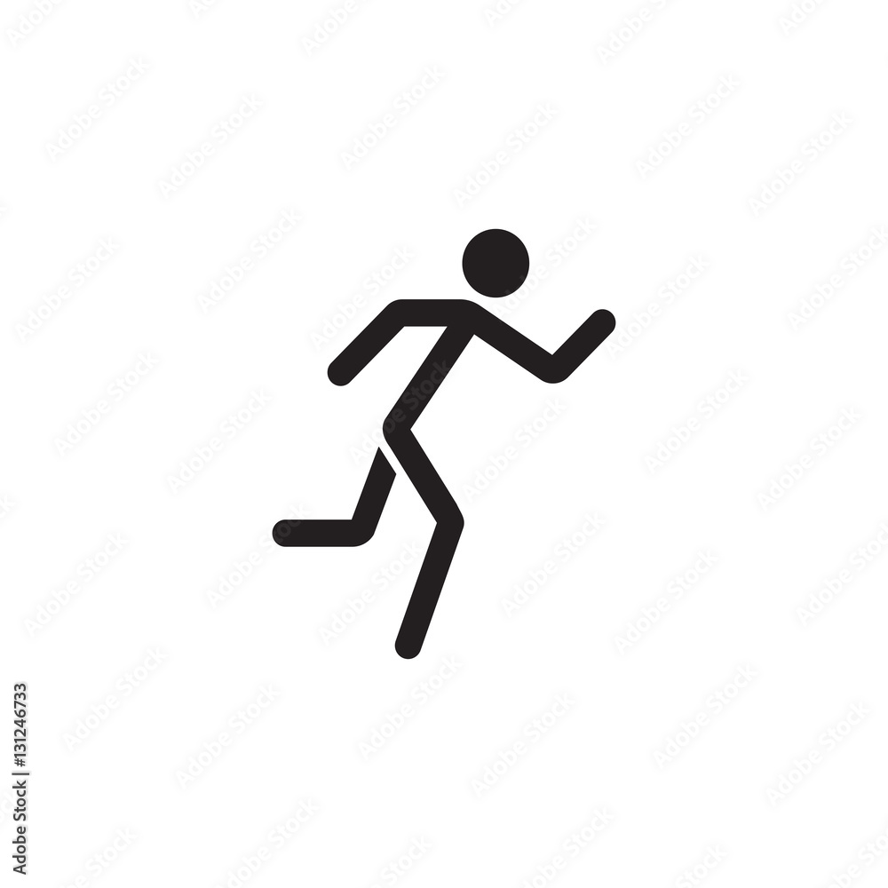 Running man solid icon, fast & fitness sport, vector graphics, a filled pattern on a white background, eps 10.