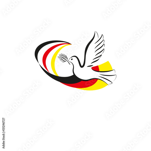 Friedenstaube mit Flagge Deutschland_1.2