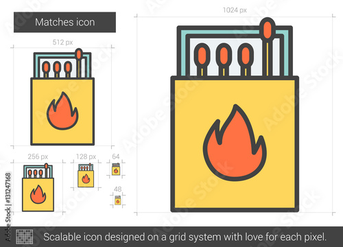 Matches line icon.