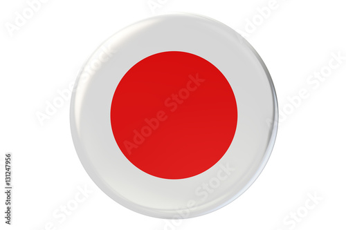 Free Download Badge with flag of Japan, 3D rendering - GFXLoad