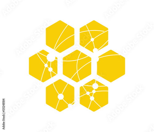 Honeycomp with Technology Icon Concept