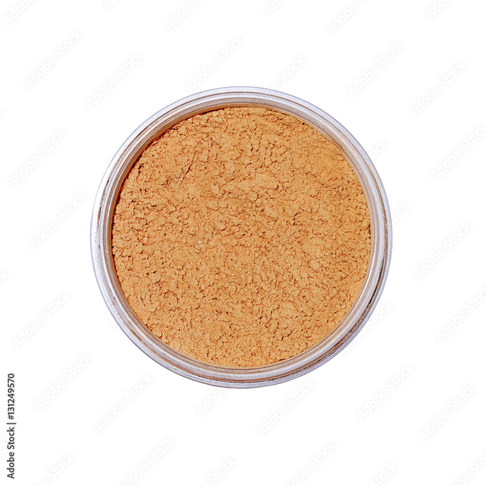 Foundation powder makeup in round container Foundation powder makeup in round container