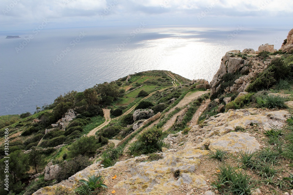 Dingli Cliffs of Malta Landscape Countryside by the Sea Dingli Cliffs of Malta Landscape Countryside by the Sea