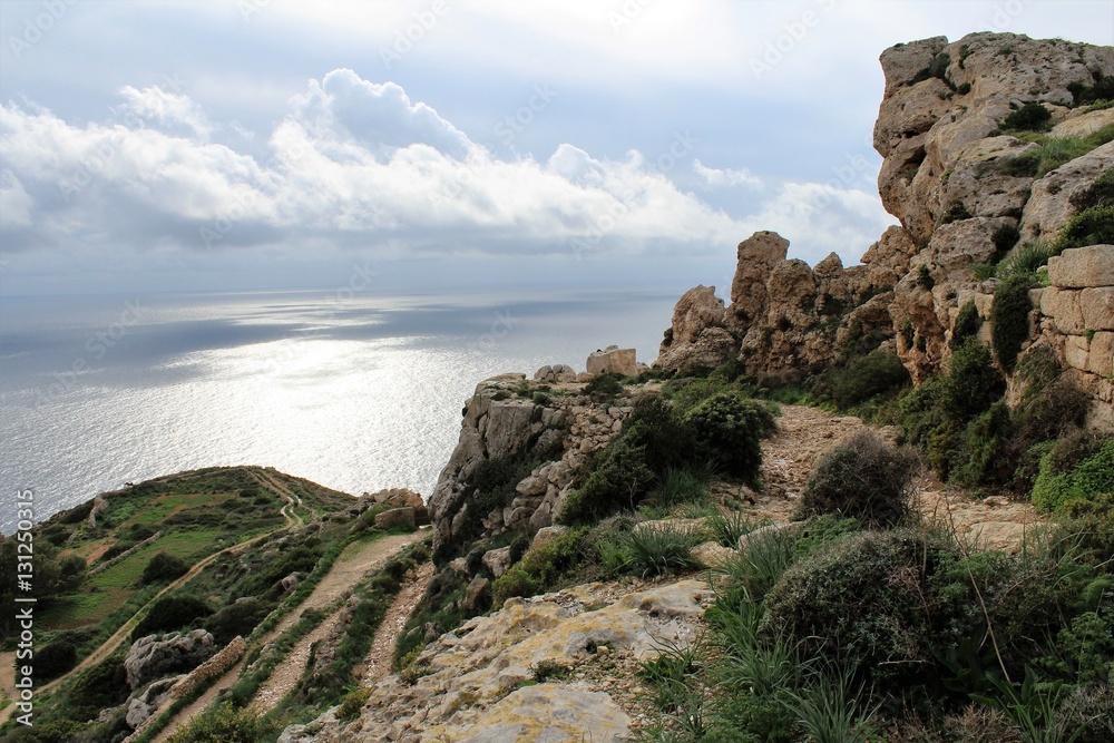 Dingli Cliffs of Malta Landscape Countryside by the Sea Dingli Cliffs of Malta Landscape Countryside by the Sea