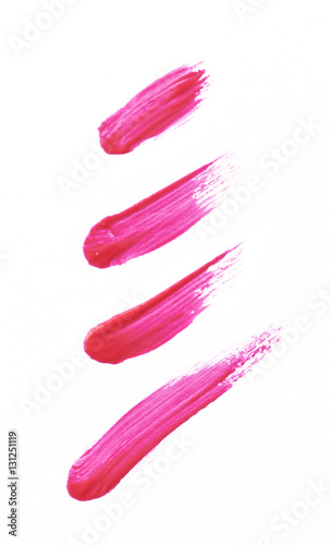 Pink color lip gloss paint on background