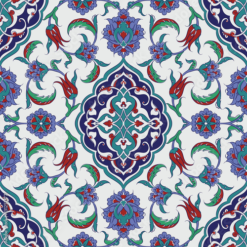 Obraz na płótnie Turkish Iznik Tile Design w salonie