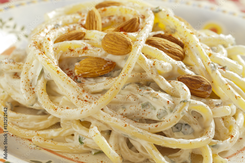 Syrian Pasta With Yogurt Sauce: Macarona bi Laban Syrian Pasta With Yogurt Sauce: Macarona bi Laban