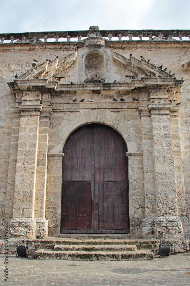 Old Havana, Cuba: Portico of San Francisco de Asis church