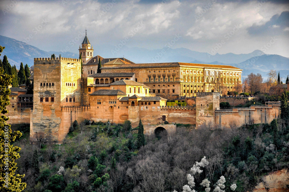 View of the Alhambra in Granada, Andalusia, Spain