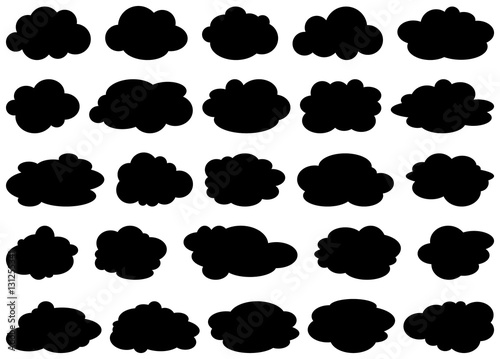 clouds vector set